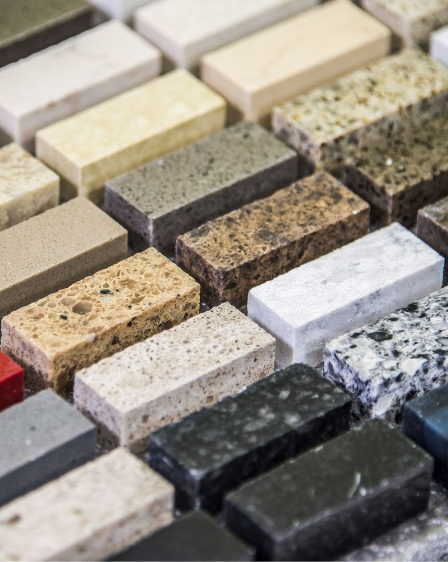 Verschiedene Natursteinproben